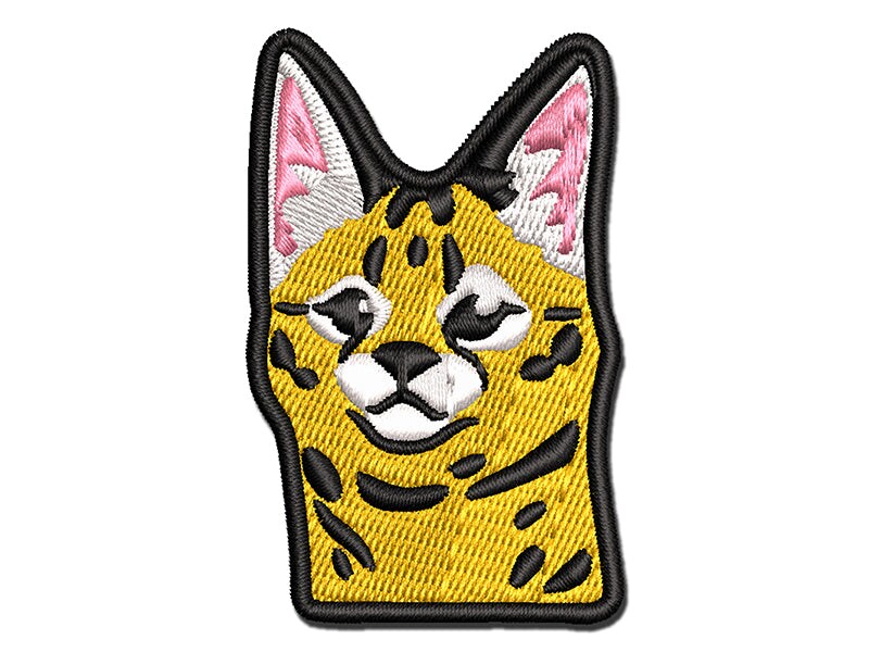 Curious Savannah Cat Serval Multi Color Embroidered Iron On Or Hook And Loop Patch Applique Michaels 2506