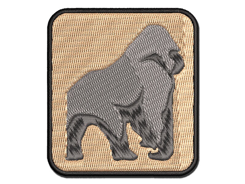 Gorilla Solid Multi-Color Embroidered Iron-On or Hook & Loop Patch ...