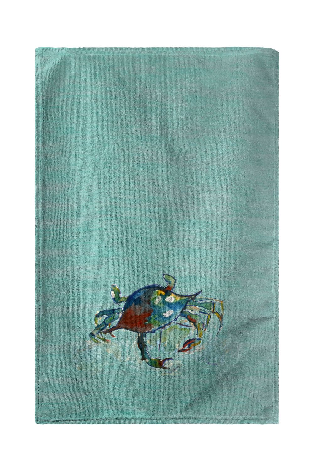 Betsy Drake Betsy&#x27;s Crab Kitchen Towel Aqua