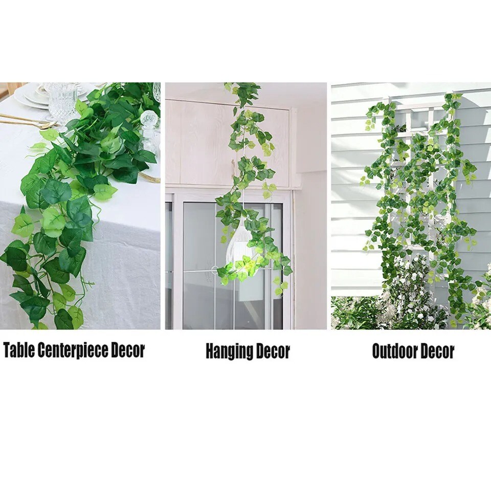 Artificial Grass Fall Ivy Grape Leaf Plants Fake Hanging Garland Vine Home Decor