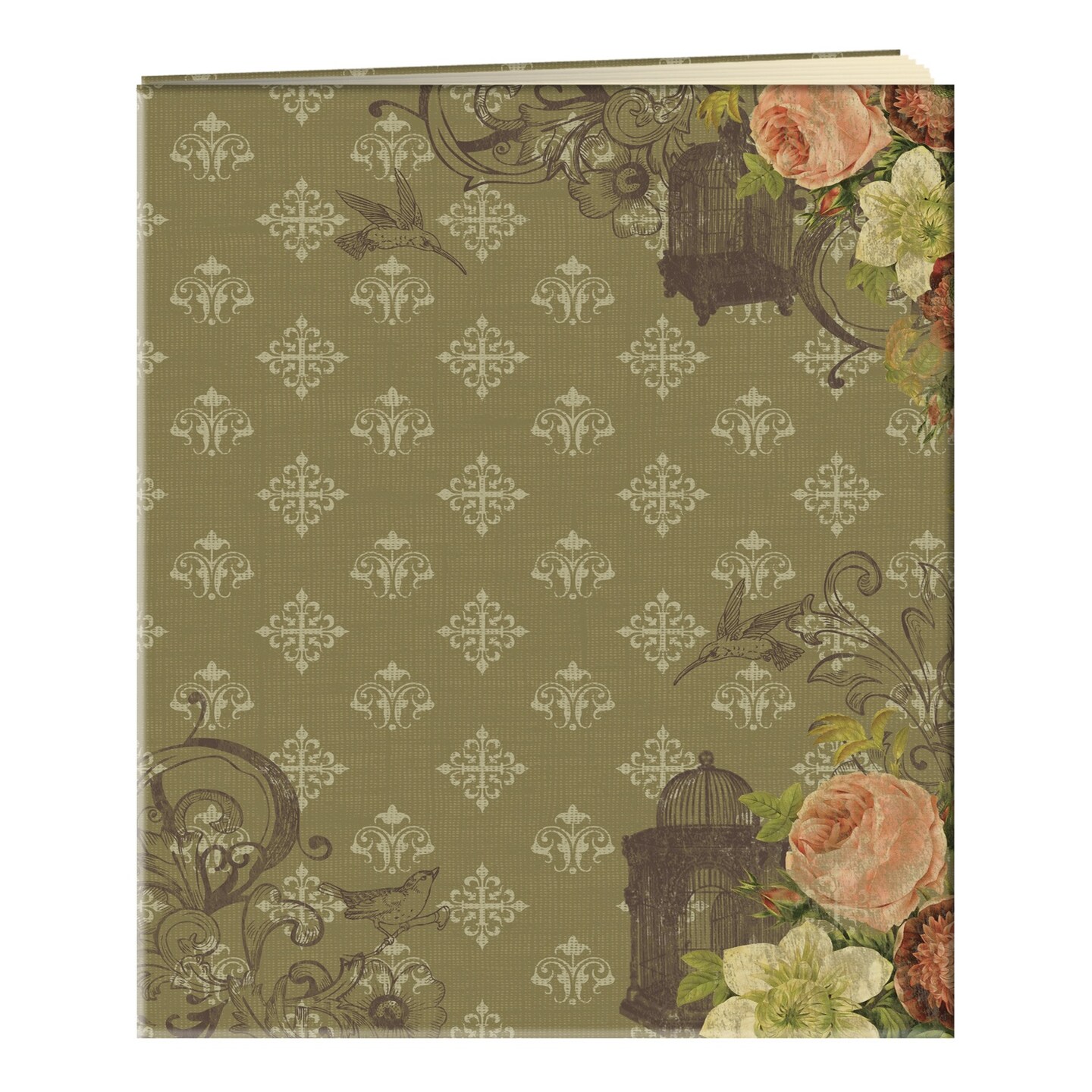 Pioneer Post Bound Album With Buff Pages 11.75&#x22;X14&#x22;-French Birdcage