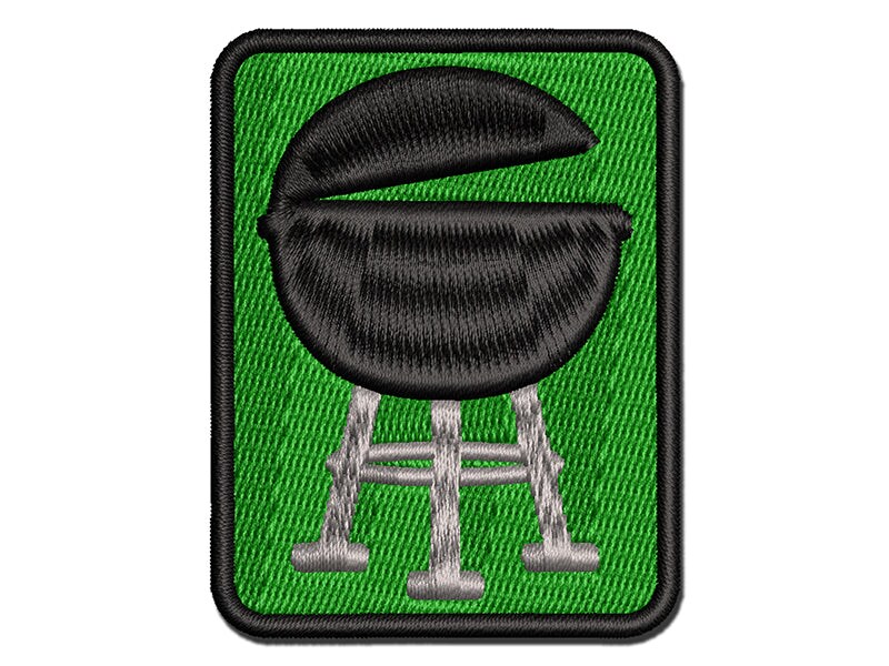 BBQ Barbecue Grill Multi-Color Embroidered Iron-On or Hook & Loop Patch Applique