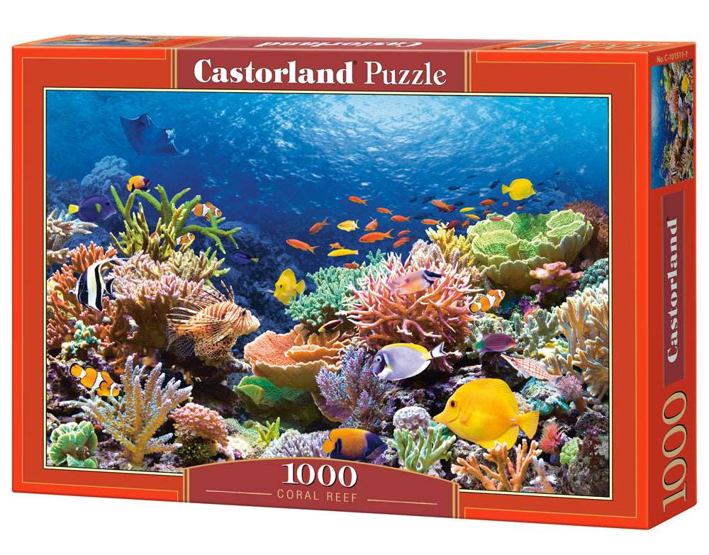 1000 Piece Castorland Jigsaw Puzzle – Coral Reef Fishes | Ocean Sealife Puzzle for Adults