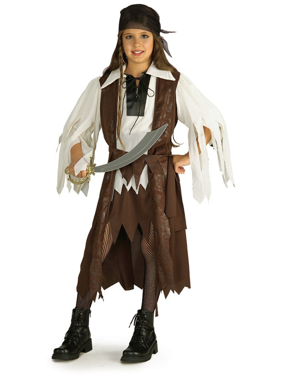 Girls Caribbean Princess Buccaneer Scalawag Pirate Captain Costume