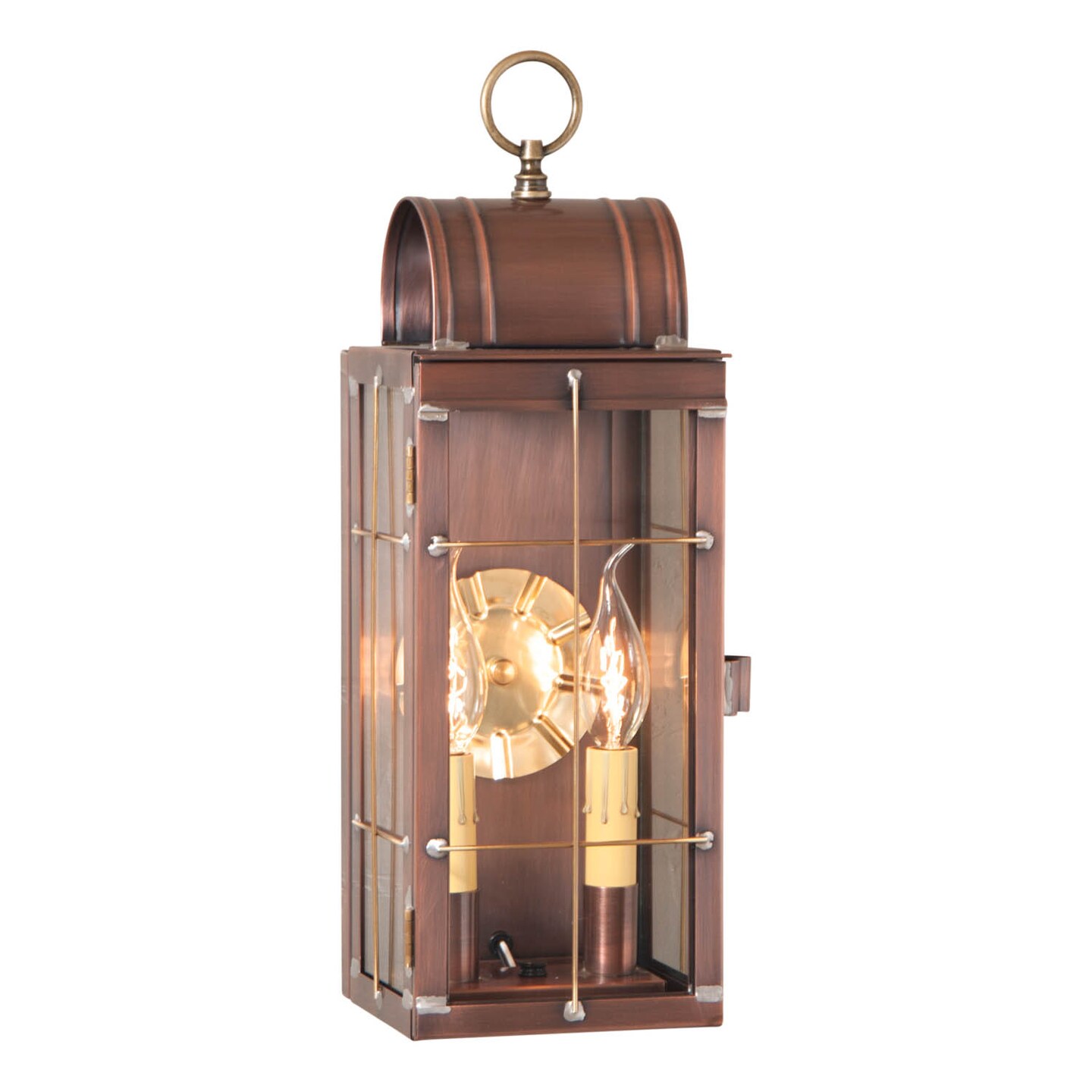 Irvin&#x27;s Country Tinware Queen Arch Lantern in Antique Copper