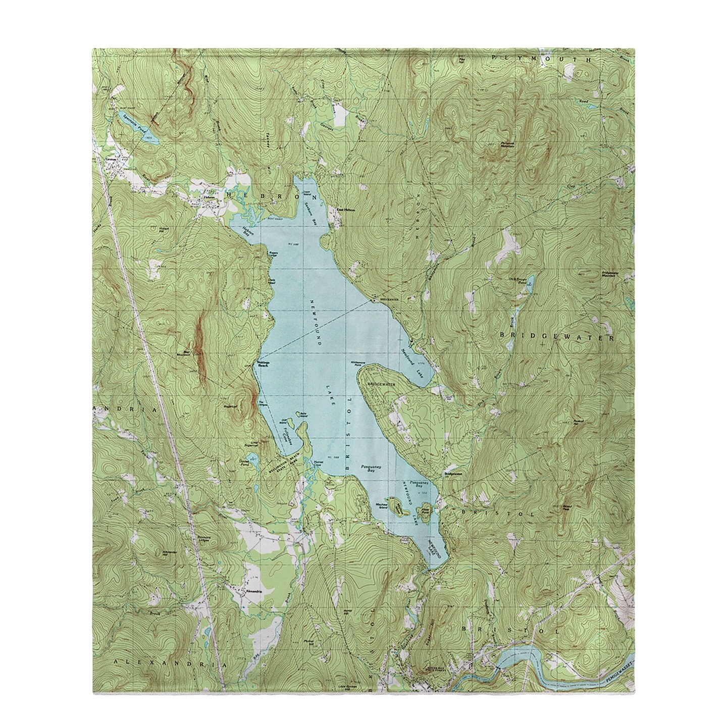 Betsy Drake Newfound Lake, NH Nautical Map Fleece Throw | Michaels