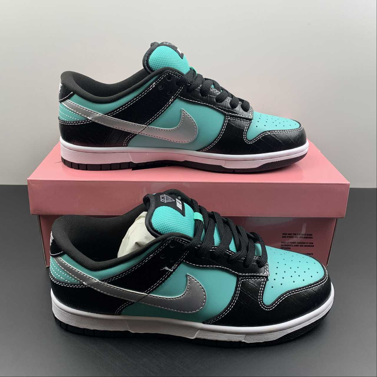 Diamond Supply Co. x SB Dunk Low Aqua Chrome Sneakers For Men And Women Gift For Him Gift For Her MakerPlace by Michaels