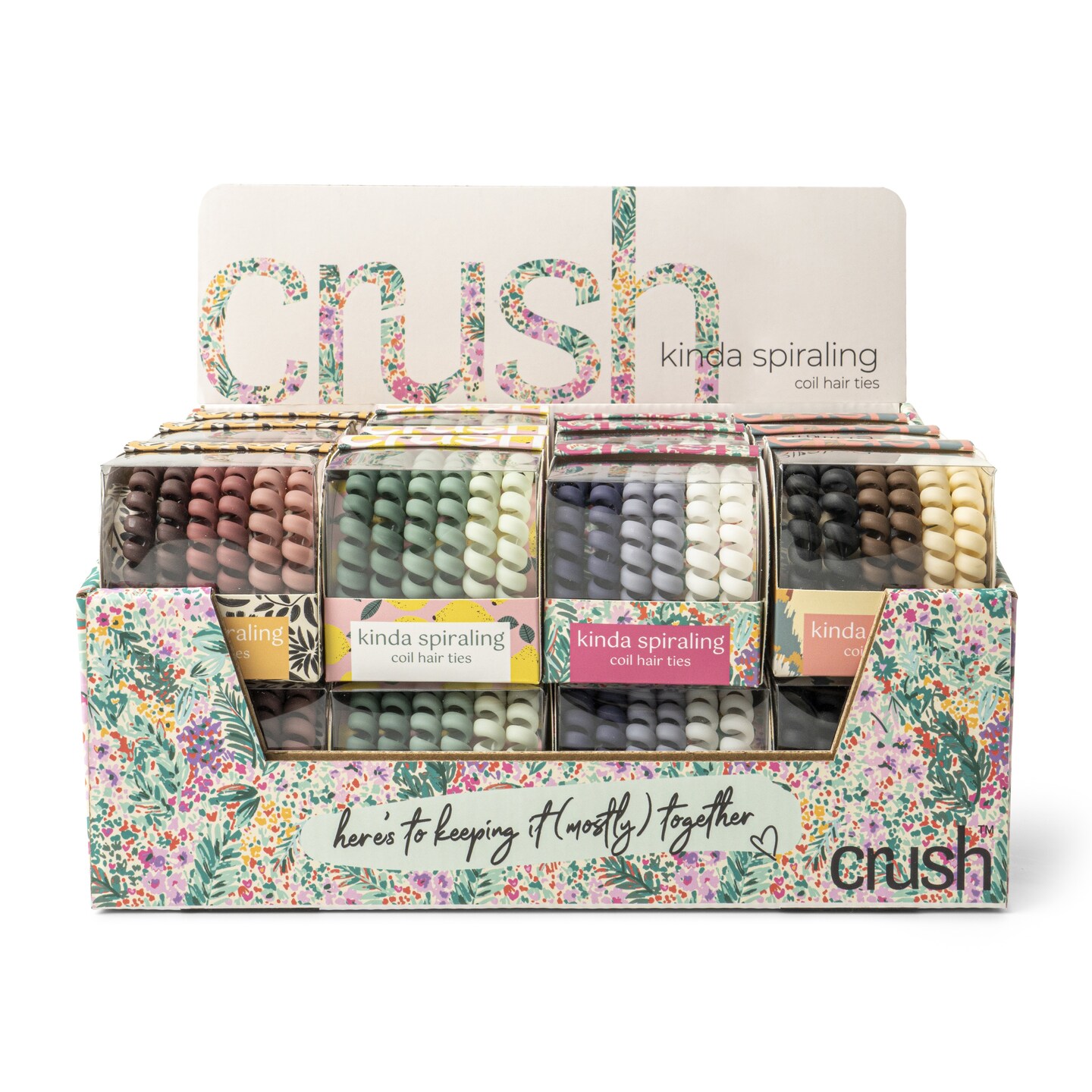 Crush(TM) Kinda Spiraling Coil Hair Ties-24 Piece Assortment