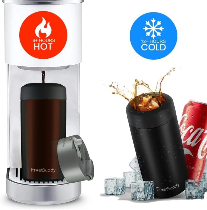 Makerflo Universal Stainless Steel Sublimation Can Cooler by Frost Buddy - Fits 12 oz Cans, Slim Cans, Bottles And 16 oz Cans &#x26; Bottles - Single Pack