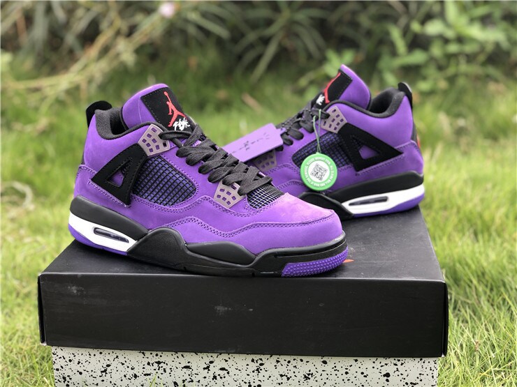 Cactus jack air jordan 4 purple best sale