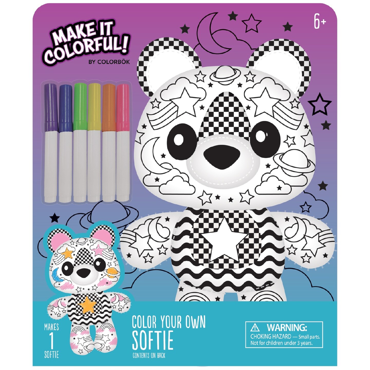 Colorbok Make It Colorful! Color Your Own Plush-Softie Bear