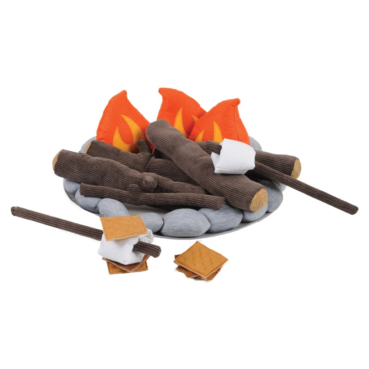 Asweets Campout Campfire and S&#x27;Mores Soft Toy Camp Set