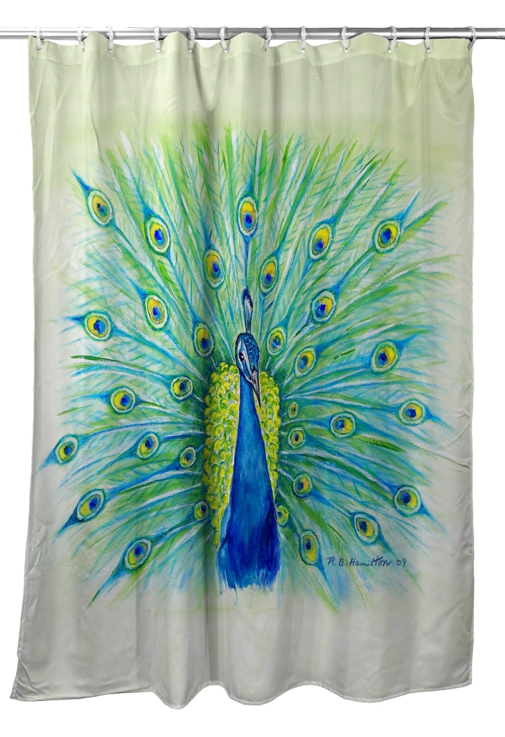 Betsy Drake Peacock Shower Curtain