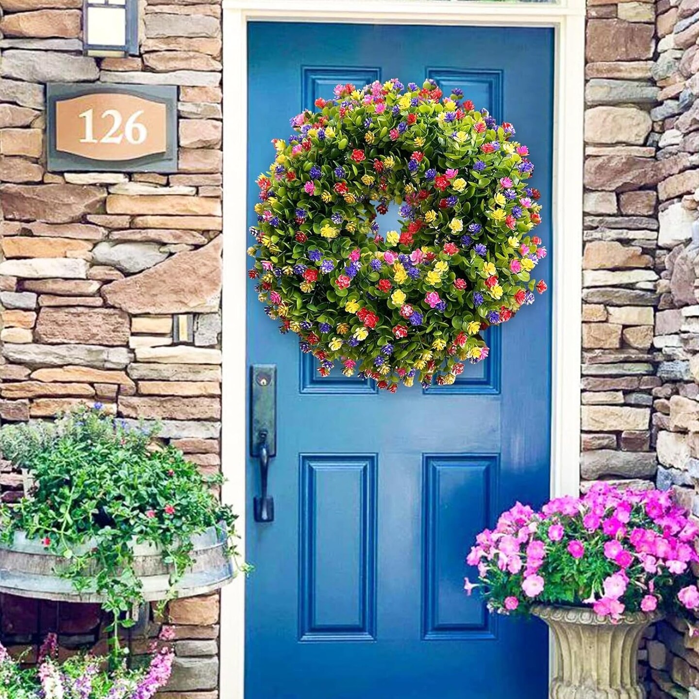 18 Inches Spring Wreath for Front Door
