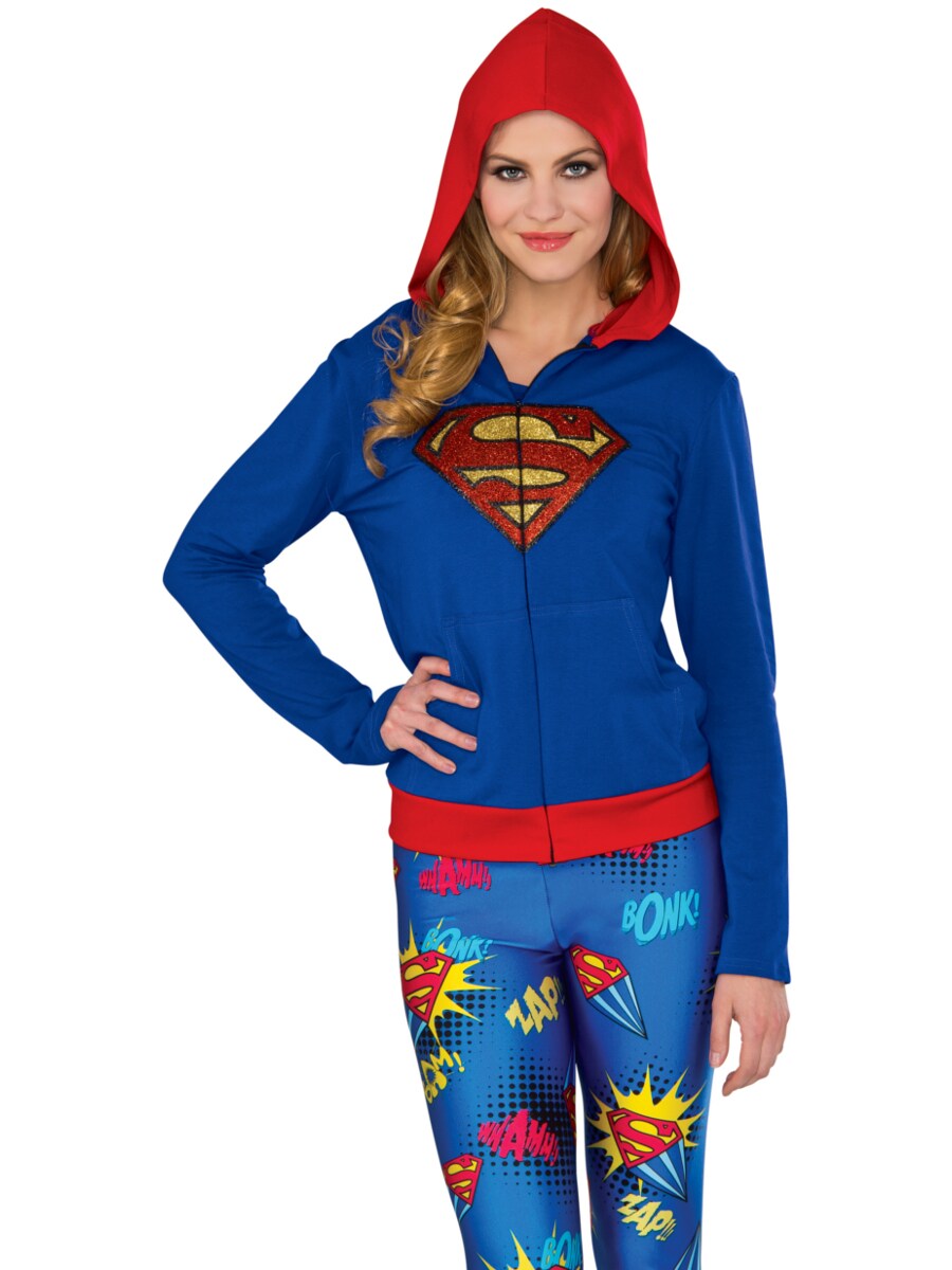 Adult's Womens Classic DC Comics Supergirl Fitted Hoodie Costume | Michaels