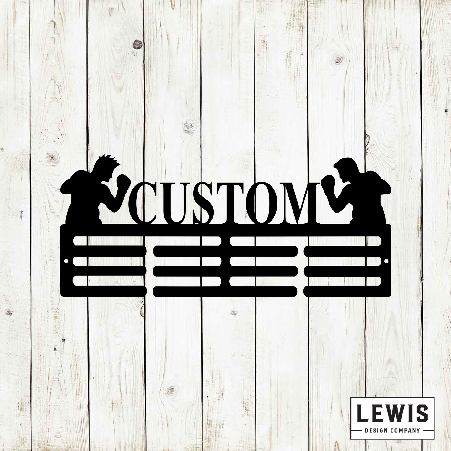 Boxing Custom Name Medal Hanger Monogram - 12 Rungs for medals and ...