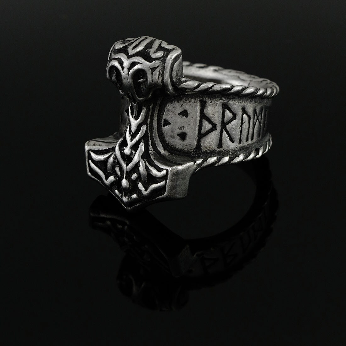 Alchemy Thor&#x27;s Rune Hammer Ring