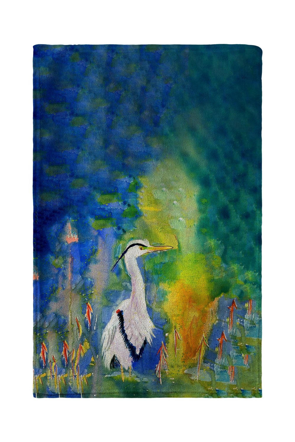 Betsy Drake D&#x26;B&#x27;s Blue Heron Kitchen Towel