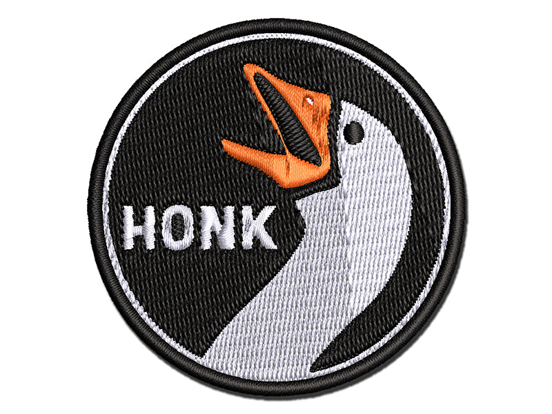 Goose Honk Laugh Multi-Color Embroidered Iron-On or Hook &#x26; Loop Patch Applique