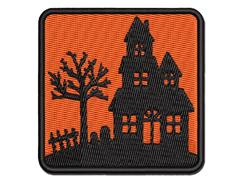 Haunted House Halloween Multi Color Embroidered Iron On Or Hook And Loop Patch Applique Michaels 7141