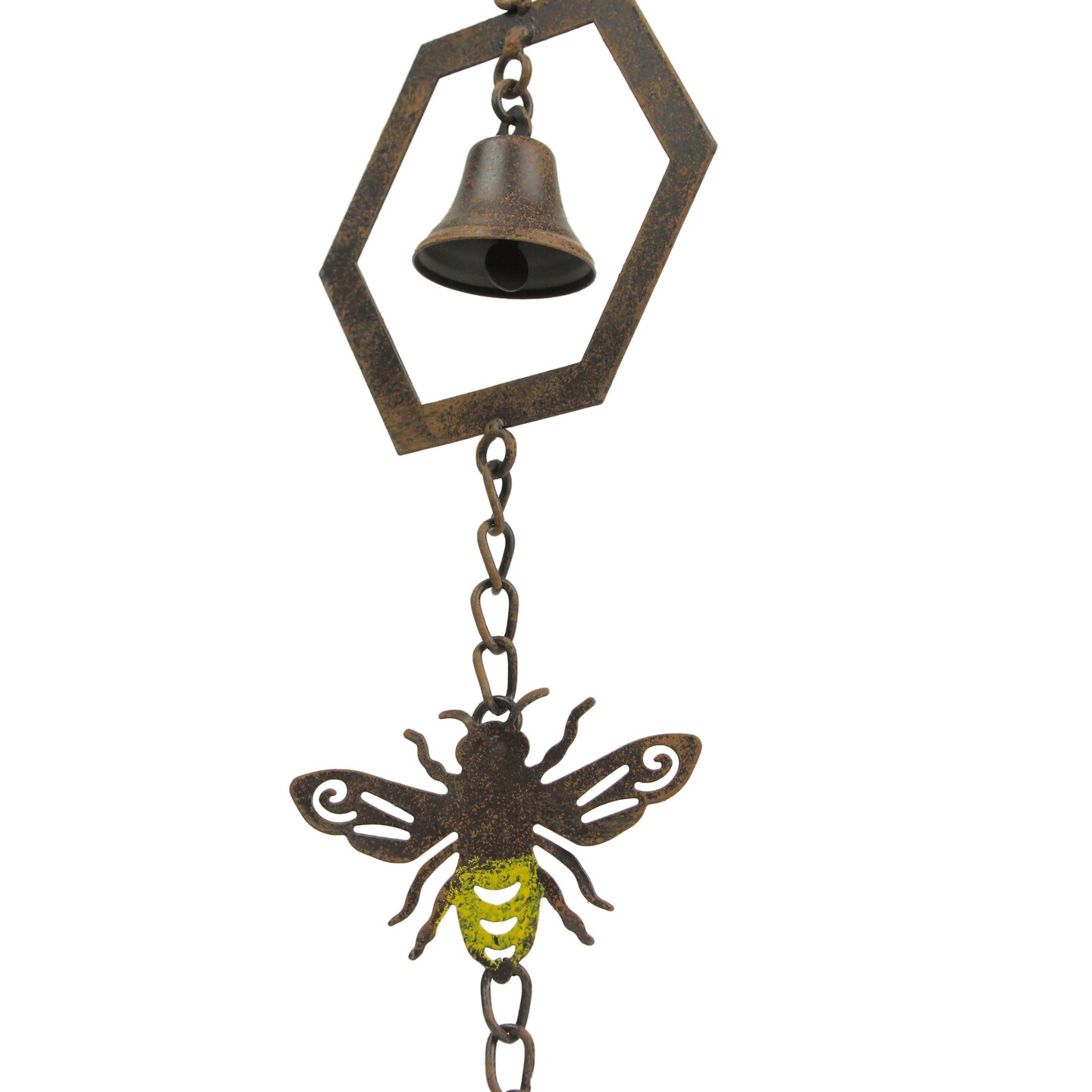 Decorative Metal Rain Chains for Gutters &#x2013; Outdoor Garden Downspout Alternatives, Weather-Resistant Hanging Accents with Rustic Finishes, Easy Install, Soothing Water Feature