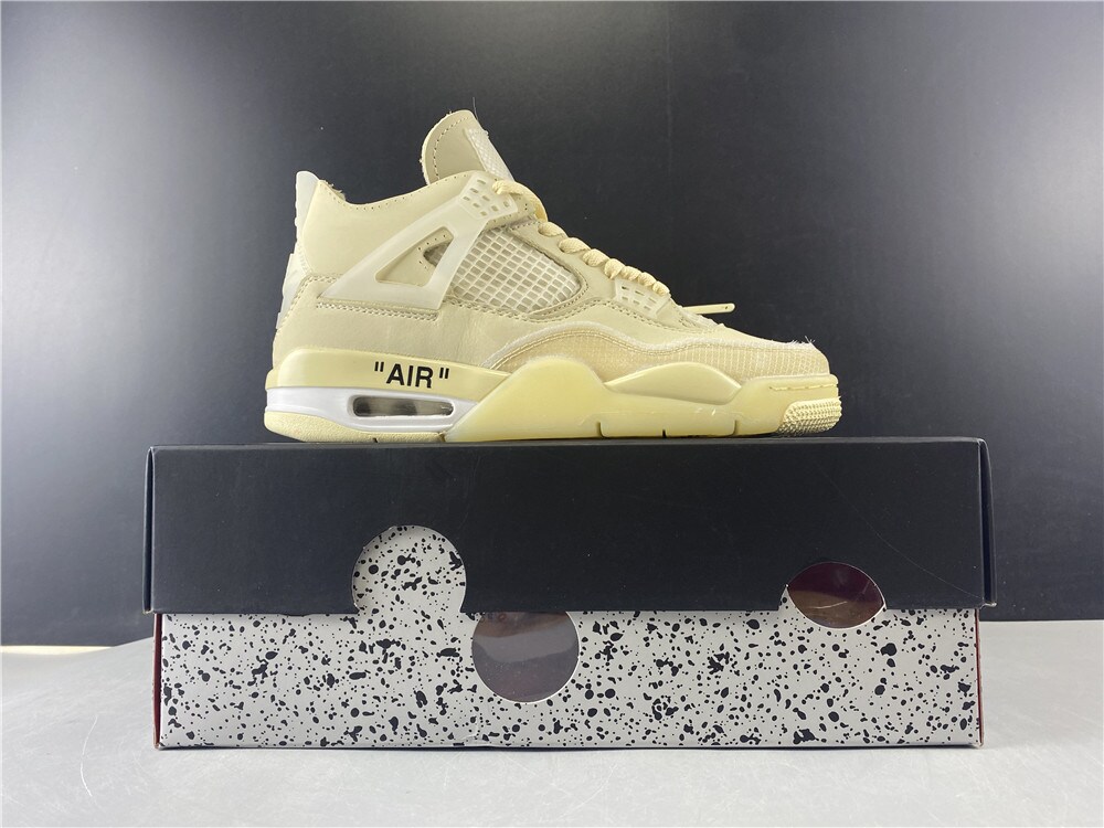 Off-White x Air Jordan 4 Retro Sail Muslin-White-Black - Sneakers for Men  and Women | MakerPlace by Michaels