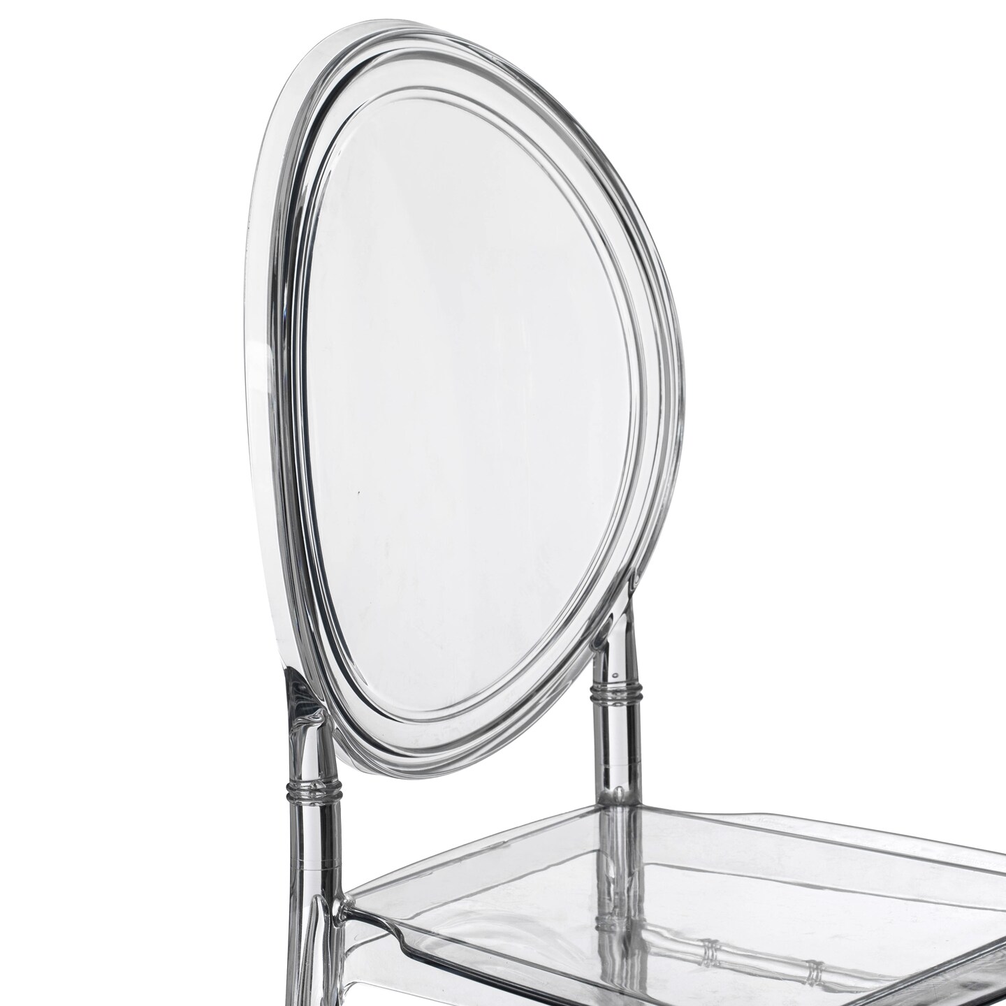 Modern Acrylic Crystal Ice Chair, Florence Dining Chair, Stackable Transparent Seating for Events and Weddings