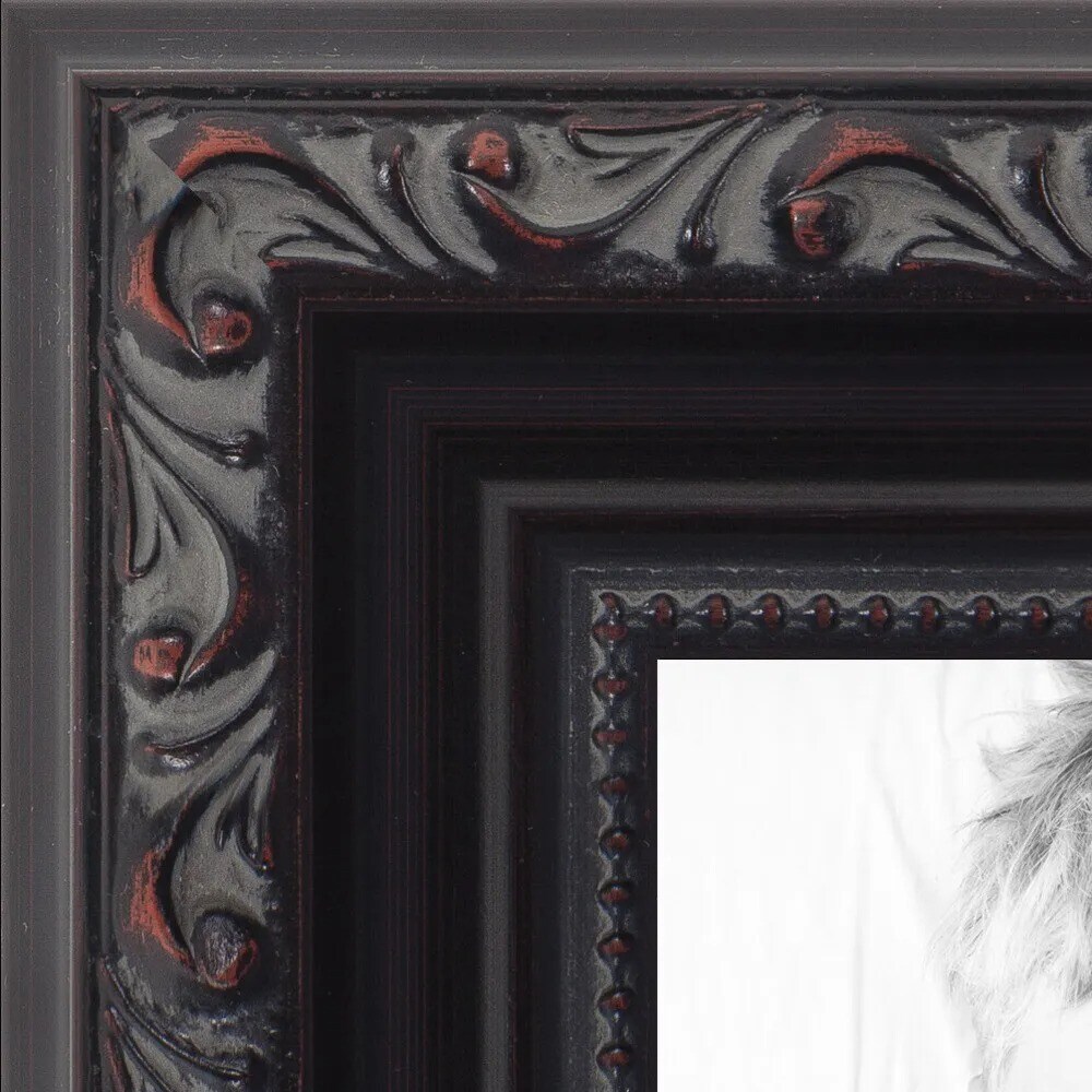 Poster Frame Black with Beads frame works 1.25" Wide Wood