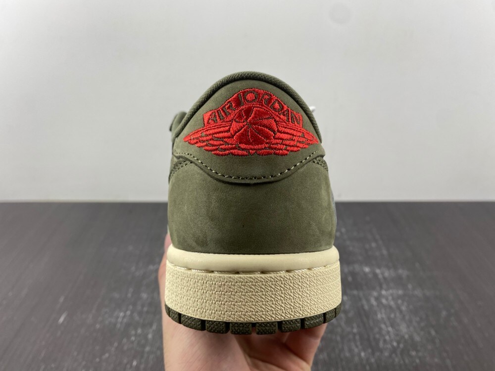 Travis Scott x Air Jordan 1 Low OG Black Sail Medium Olive