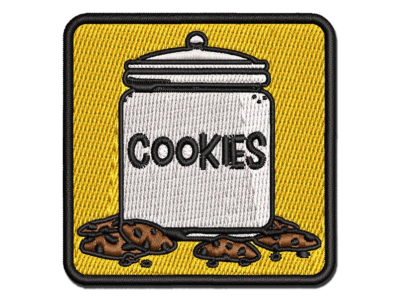 Cookie Jar Multi-Color Embroidered Iron-On or Hook &#x26; Loop Patch Applique