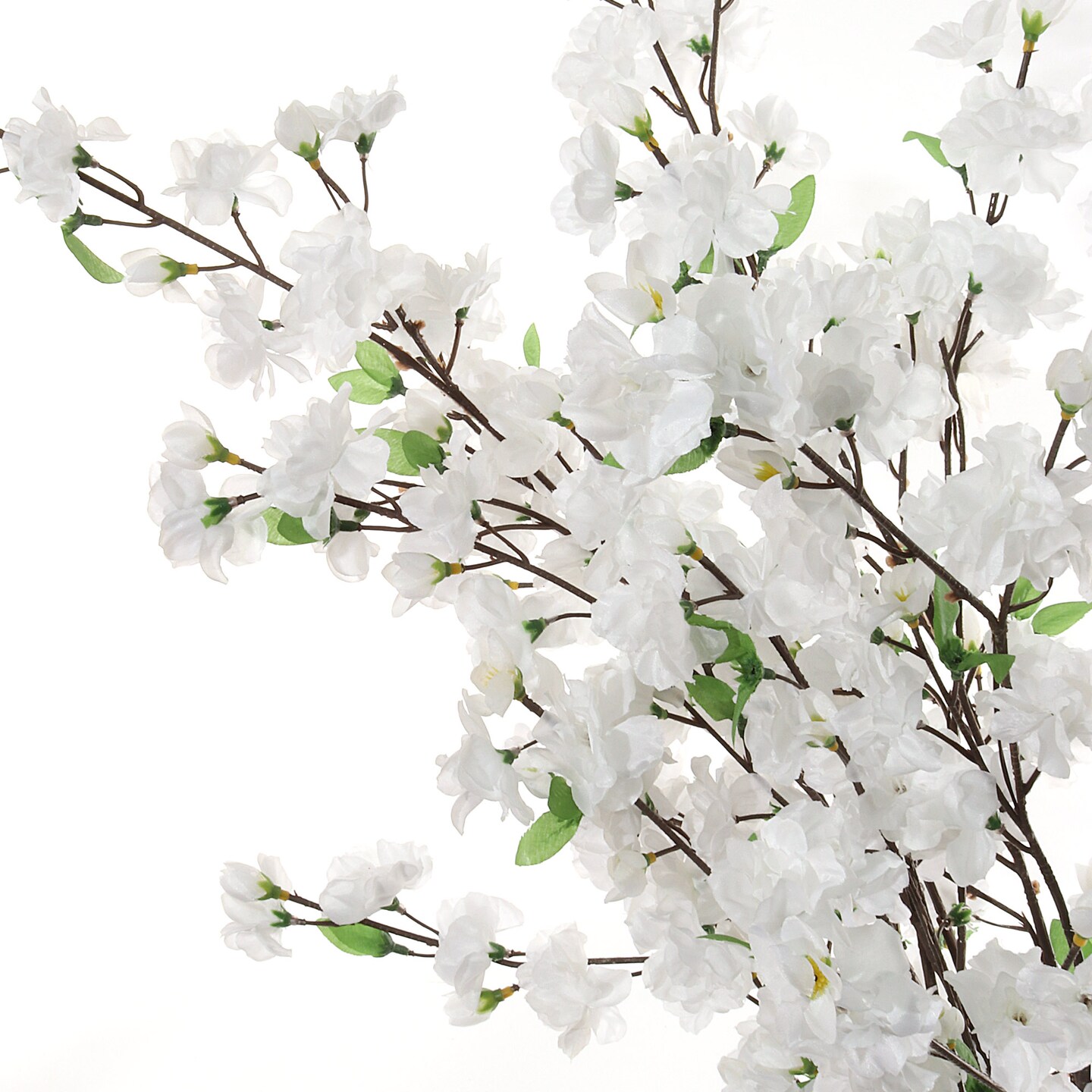 6-Pack: White Cherry Blossom Stems - Realistic Silk Flowers with Lush Blooms, Perfect for Floral Arrangements, Wedding Decor, Bouquets &#x26; Home Accents, Floral Home by Artificial Flowers