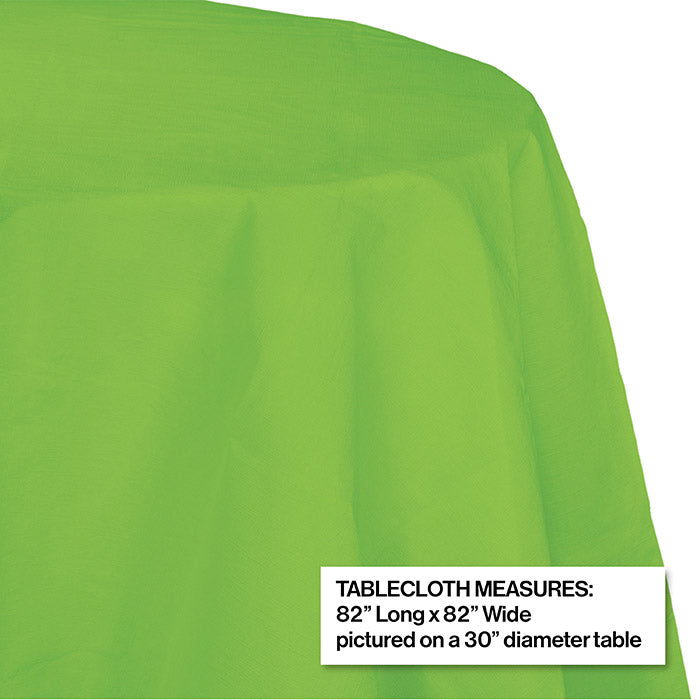 Fresh Lime Round Polylined TIssue Tablecover, 82&#x22;