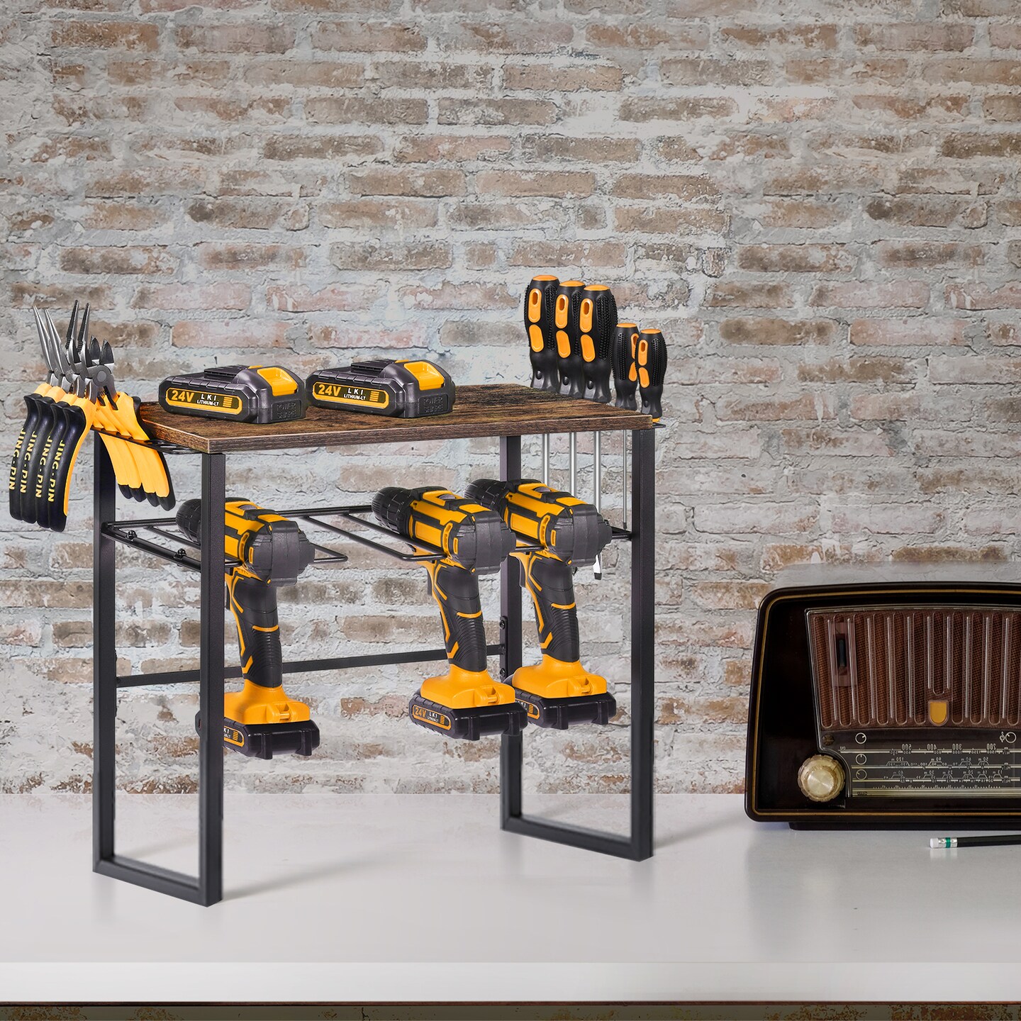 Tool Organizer Cordless Tool Utility Rack Garage Organization and Storage