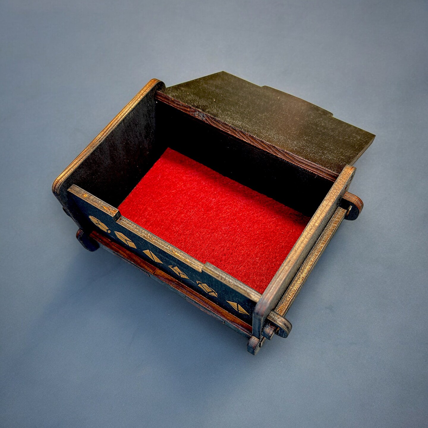 Dice Box - Black - The Red Dragon - 6x4x3