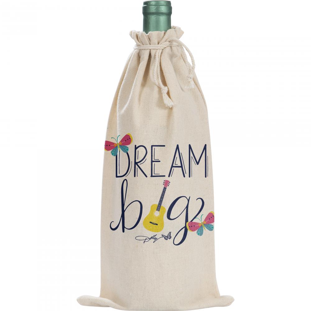 Dolly Parton Canvas &#x22;Dream Big&#x22; Canvas Wine Gift Bag (1/Pkg)