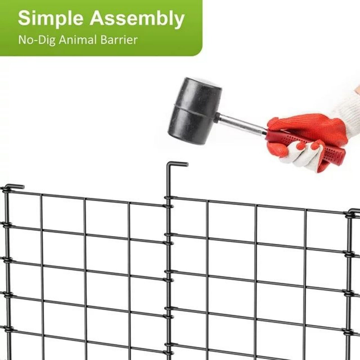 10pcs Square 10ft Connecting Garden Fence