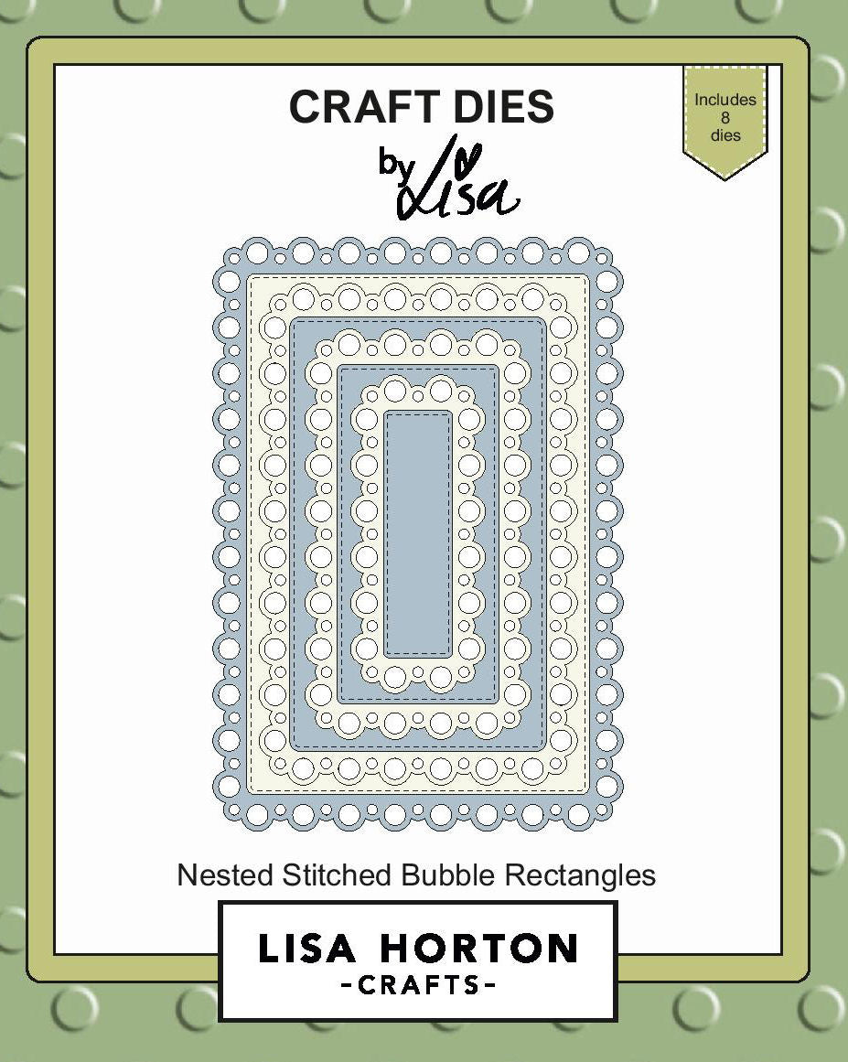 Lisa Horton --That Craft Place Lisa Horton Crafts Die Set - Nested Stitched Bubble Rectangles