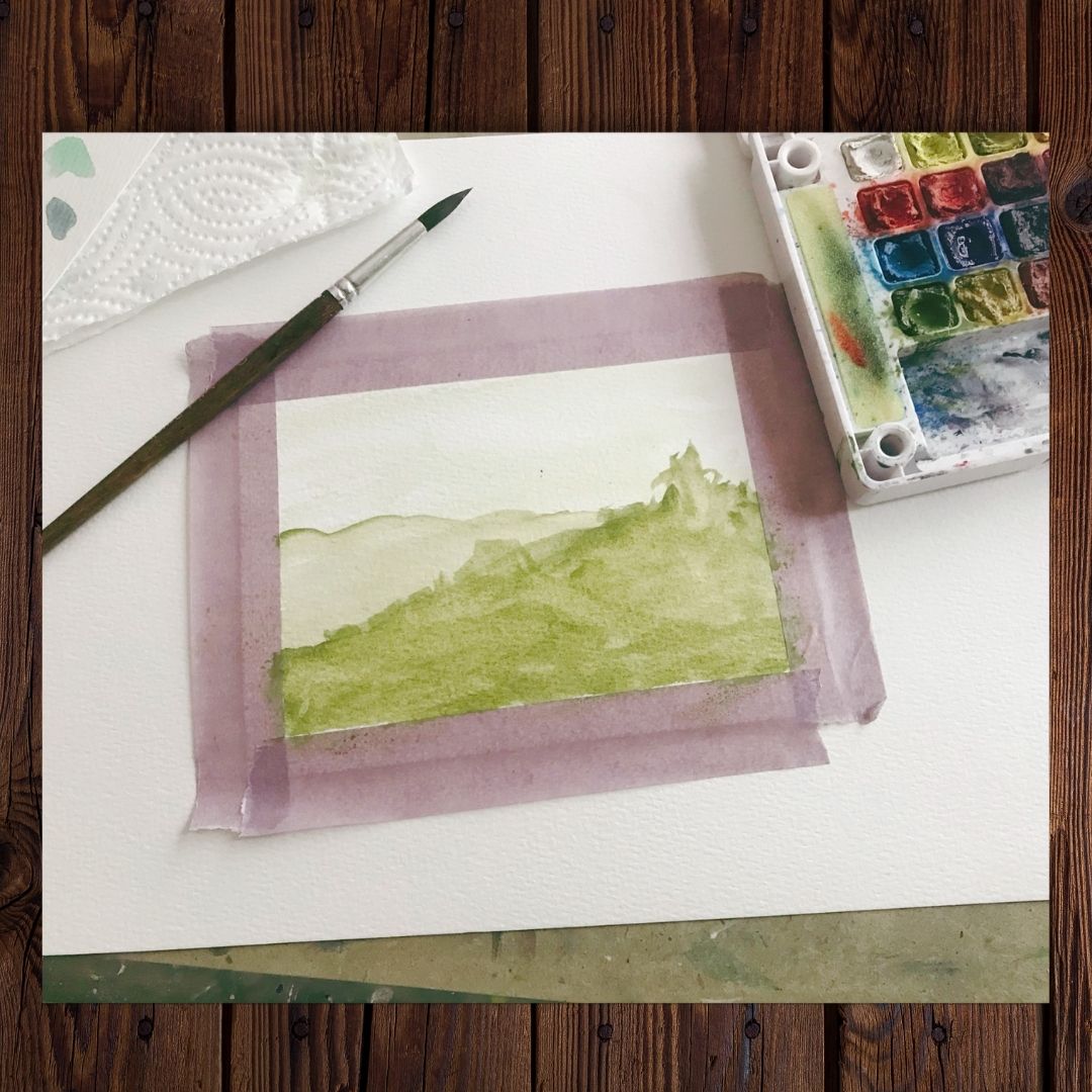 Easy Beginner Watercolor Landscape: Part One image 5