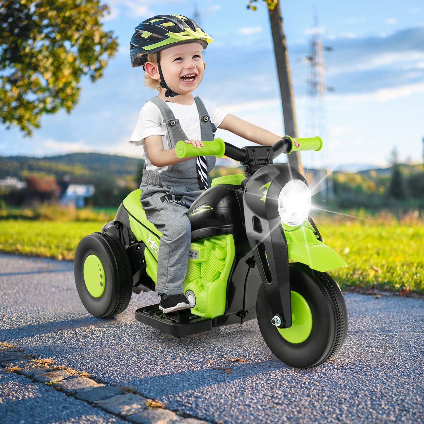 6v Kids Electric Ride On Motorcycle With Bubble Maker And Music