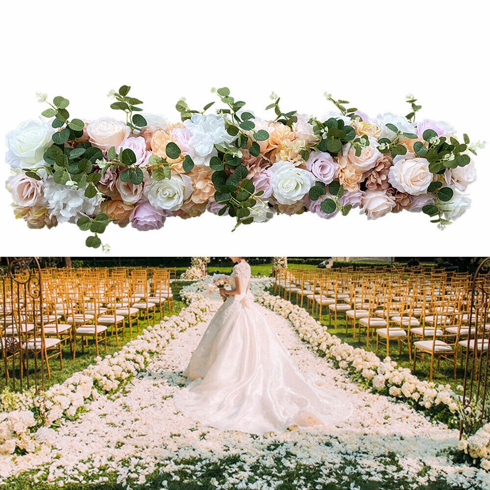 Kitcheniva Elegant Artificial Flower Backdrop Decoration 100cm