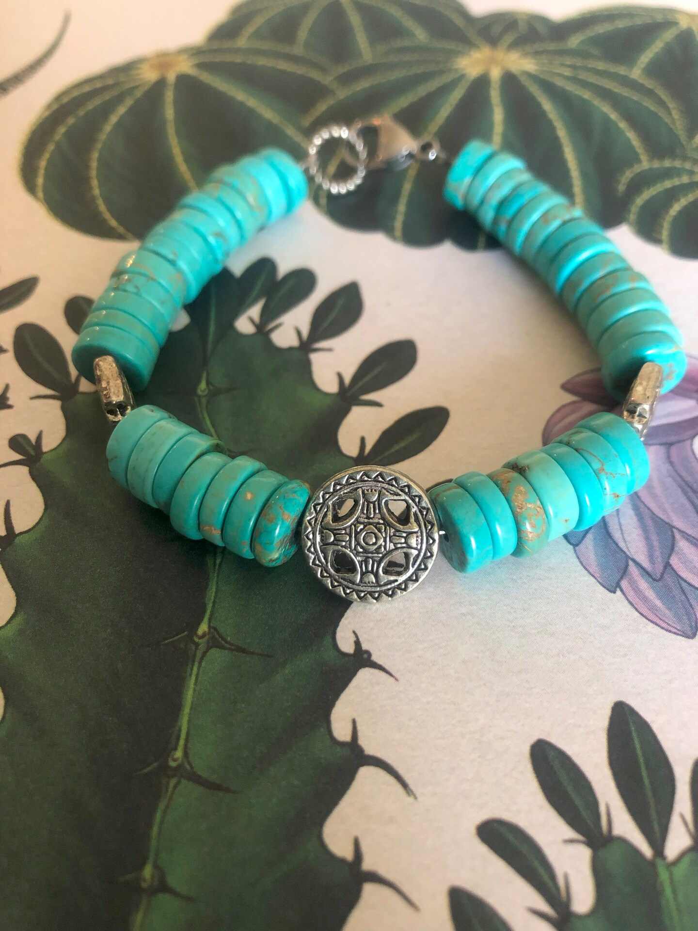 Chunky Turquoise Beaded Bracelet cheapest