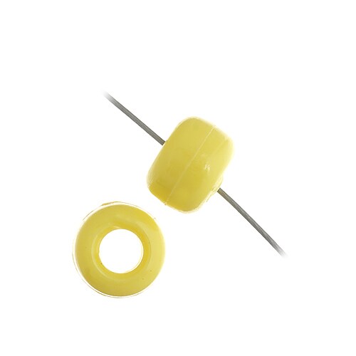 John Bead 9mm Opaque Plastic Pony Beads, 1000pcs
