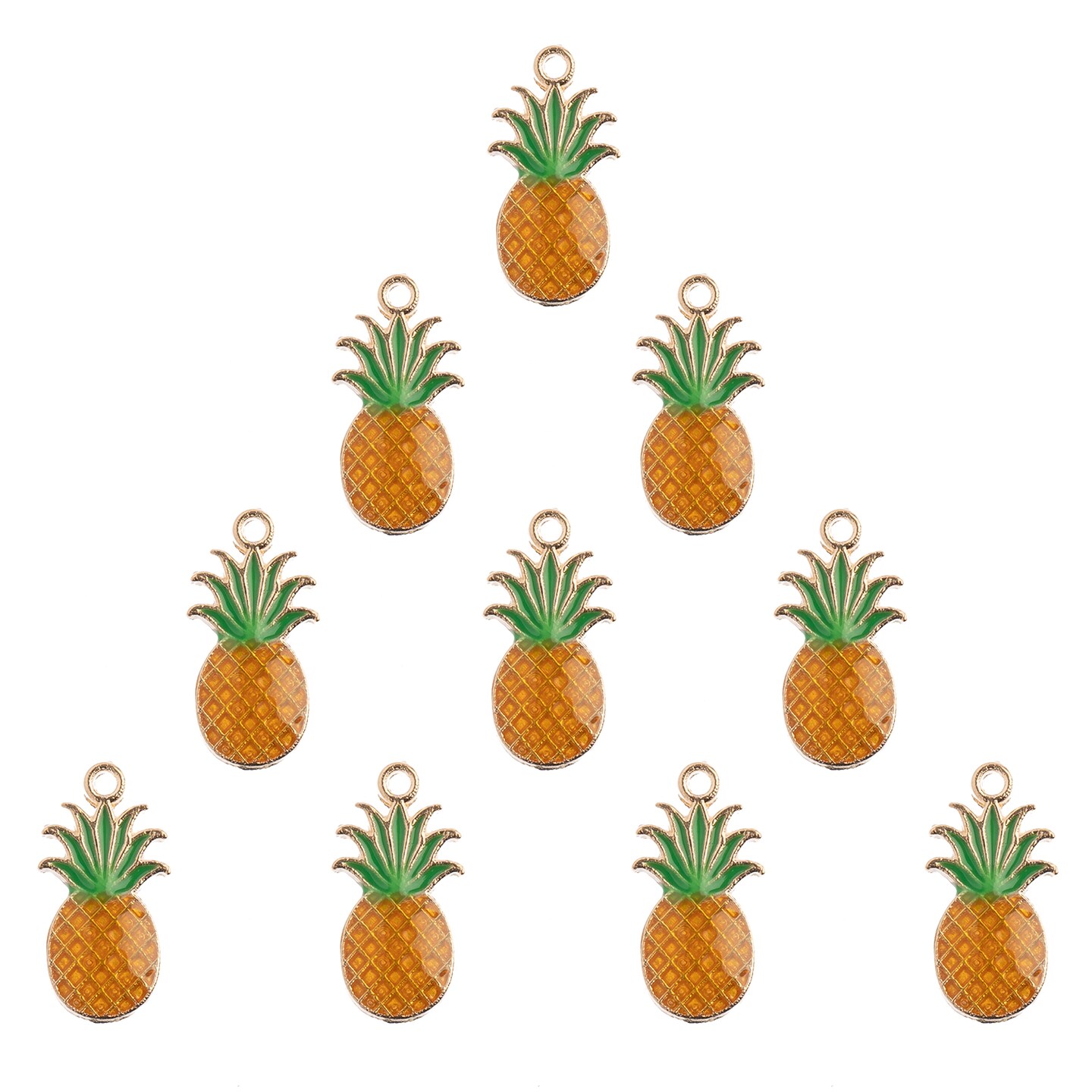 John Bead Sweet &#x26; Petite Pineapple Charms, 10pcs