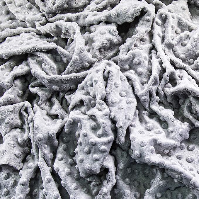 FabricLA Minky Fabric by The Yard | Oeko-TEX Certified Plush Fabric | Soft Minky Dimple Dot Cuddle Fabric | 60" inches Wide | Baby Blanket, Apparel, Throws