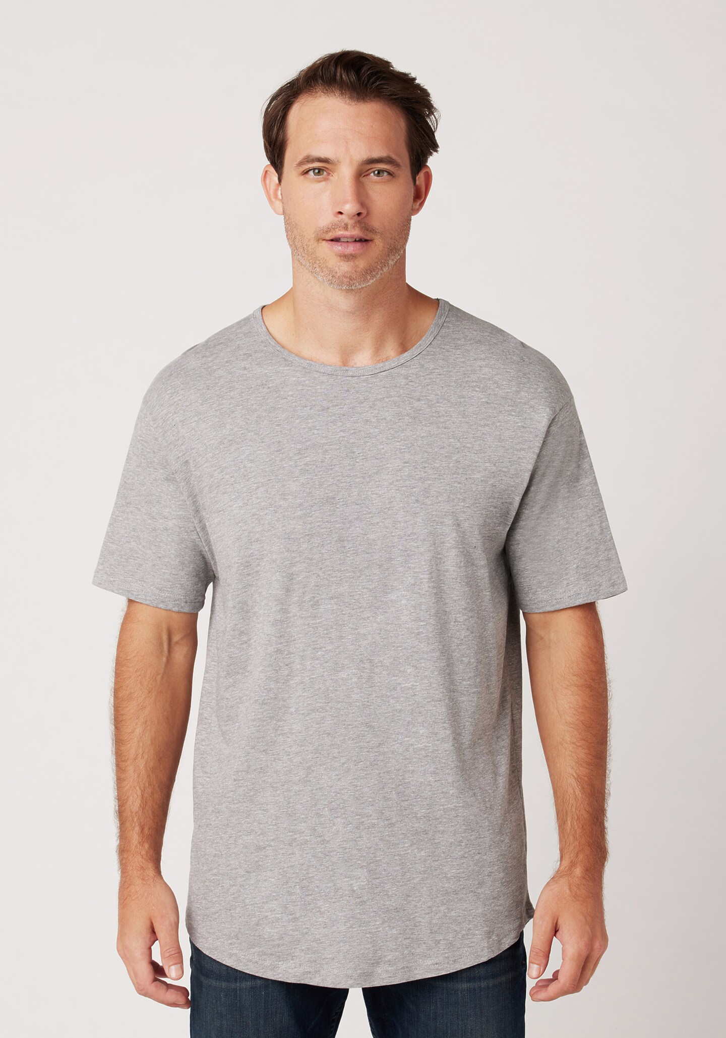 UNISEX DROP TAIL Crewneck Short Sleeve T-SHIRT