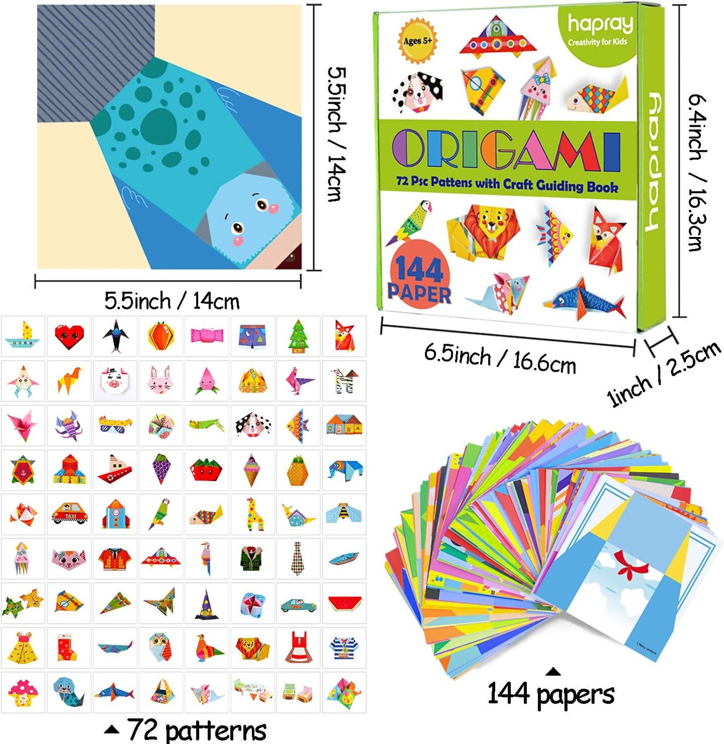 144 Sheets Origami Kit