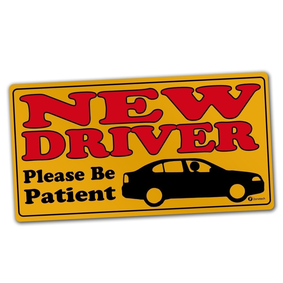 Zone Tech Student Driver Please Be Patient Magnet Safety Decal Caution Sign