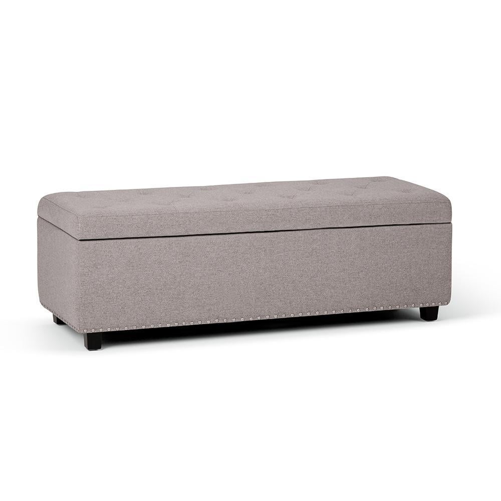 Simpli Home Hamilton 48&#x22; WideRectangle Lift Top Storage Ottoman Transitional