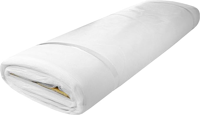 FabricLA 100% Nylon Tulle Mesh Fabric - Wedding Tulle Veil Fabric - 108" Wide (270 CM) Tulle Fabric Bolt of 50 Yard - Use as Wedding Gowns, Wedding Veils, Dresses, & Interior Design