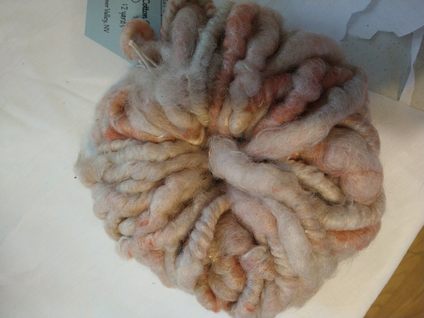 Mohair and Wool Rug Yarn Thick Cotton Core